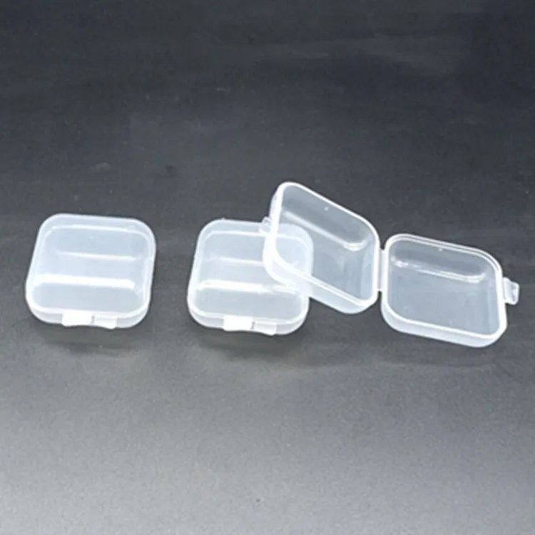 High permeability plastic small square box water diamond earplug box Transparent jewelry new material storage box manufacture