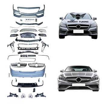 High Quality 2011-2018 W218 Car Bumper Gt Grille Bodykit For Mercedes Benz CLS Upgrade To CLS63 Body Kit