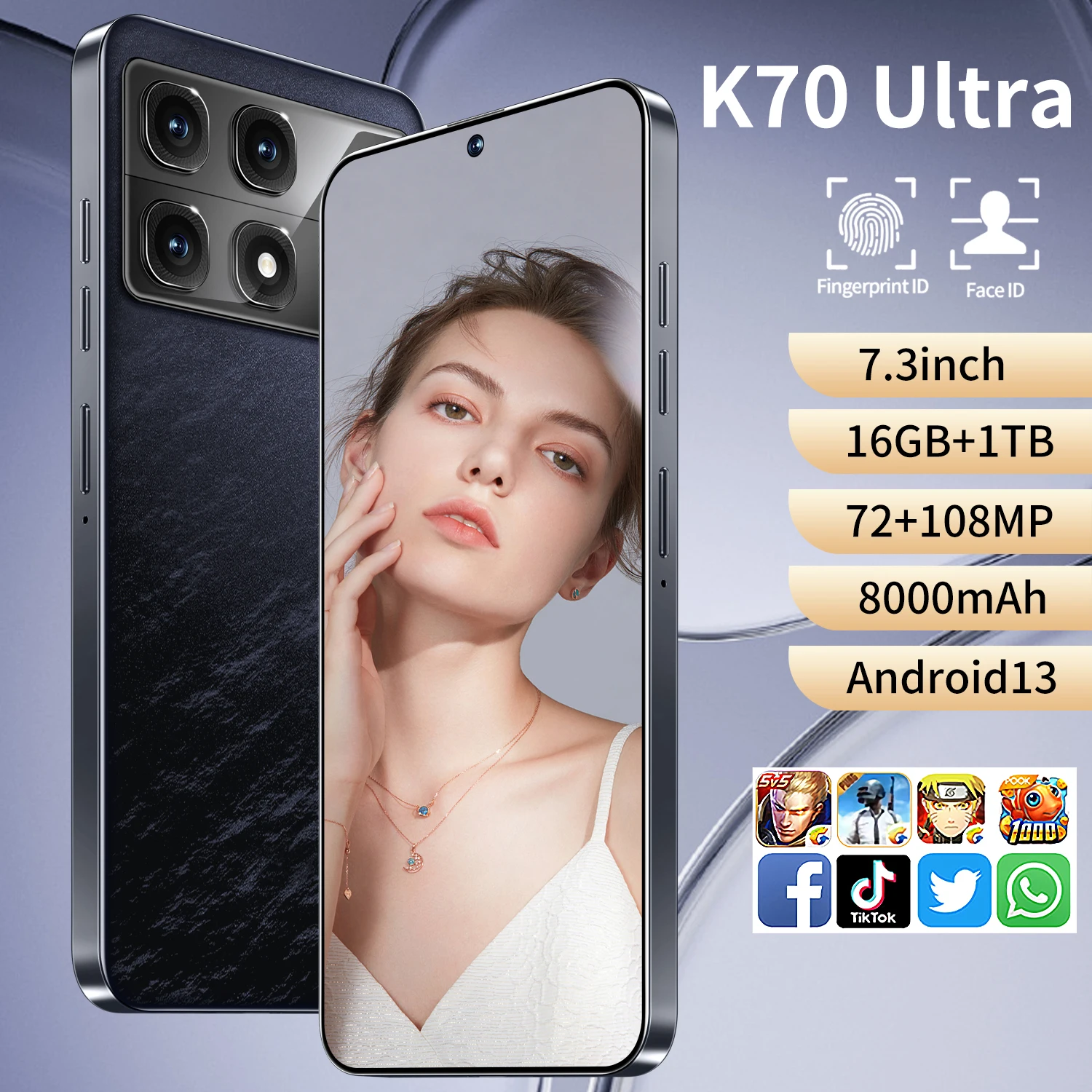 Redmi K70 ultra Hot Sale New Factory Sale Price 7.3'' 8000mah 3 Sim Android Cell Phone Mobile Phones