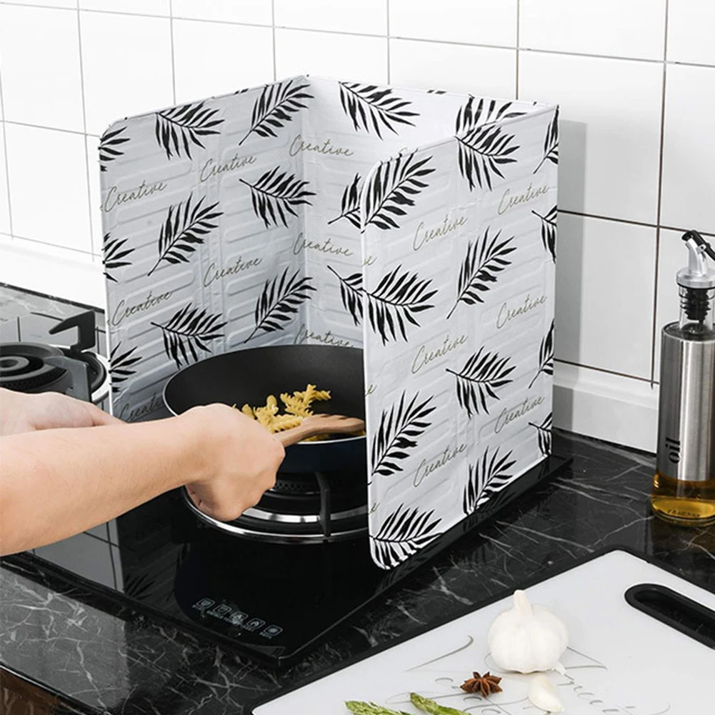 Wall Oil Splash Guard Gas Stove Aluminum Foil Nordic Style Oil Baffle Kitchen