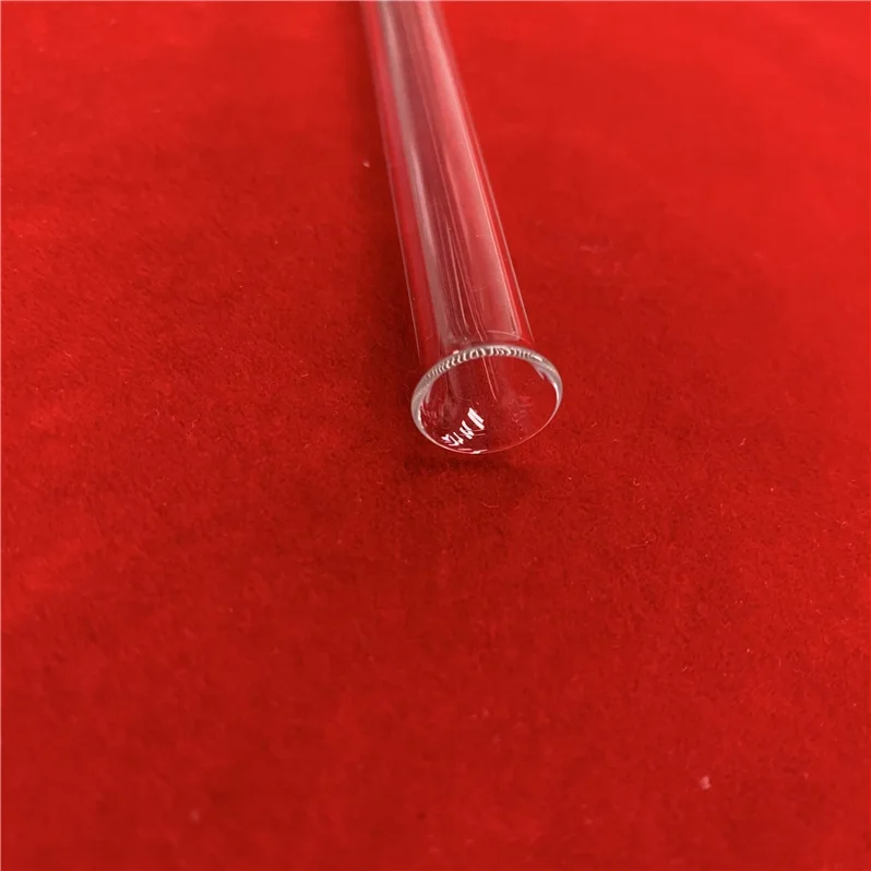 Customize Flared Ends Polishing Transparent Quartz Glass Pipe