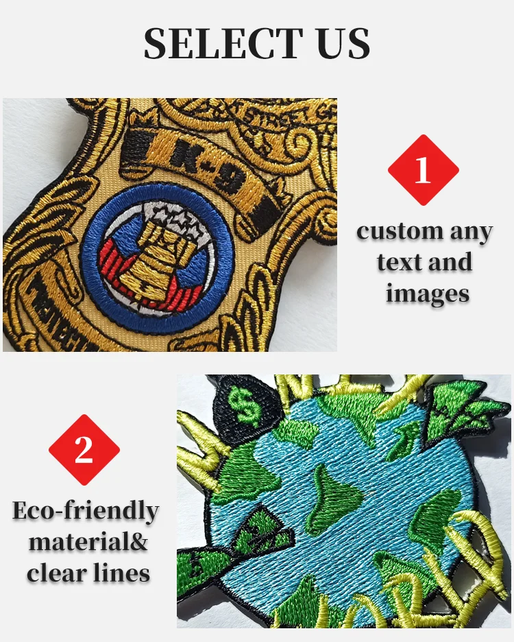 Patch Manufacturer Custom 3d Personalized Embroidery Patches Heat Press