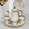 Gold edge striped round disc gift box set