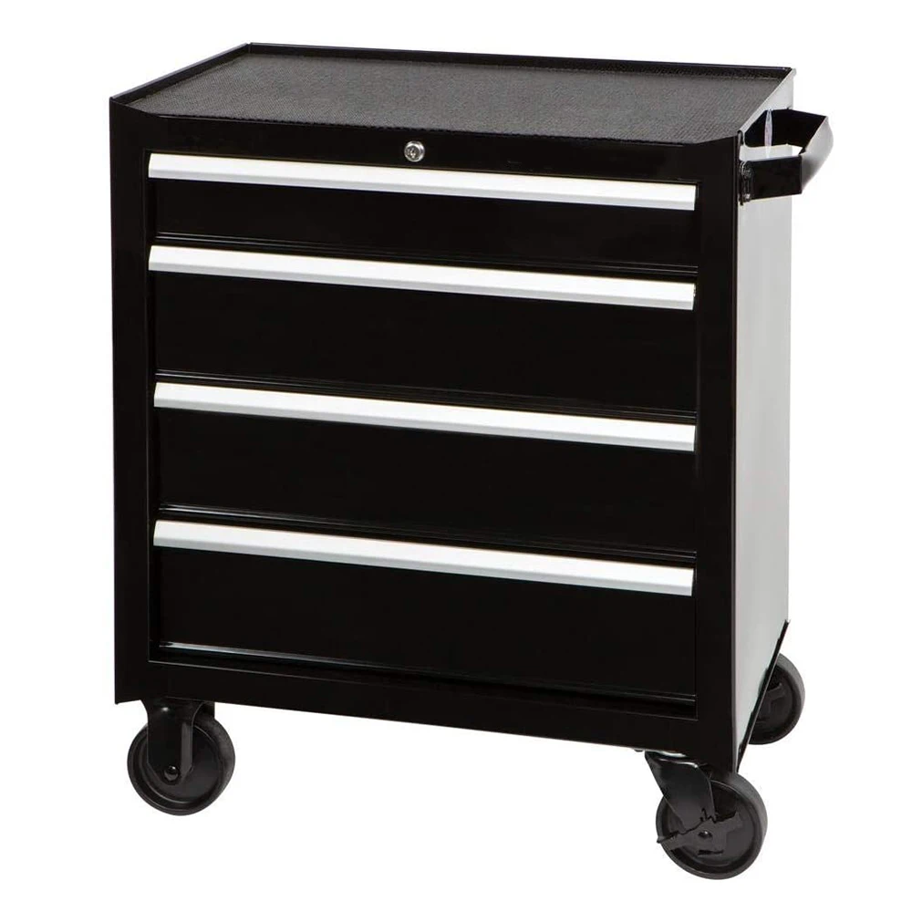 Rolling Chest 4 Drawers Metal Heavy Duty Steel Garage Tool Cabinet supplier