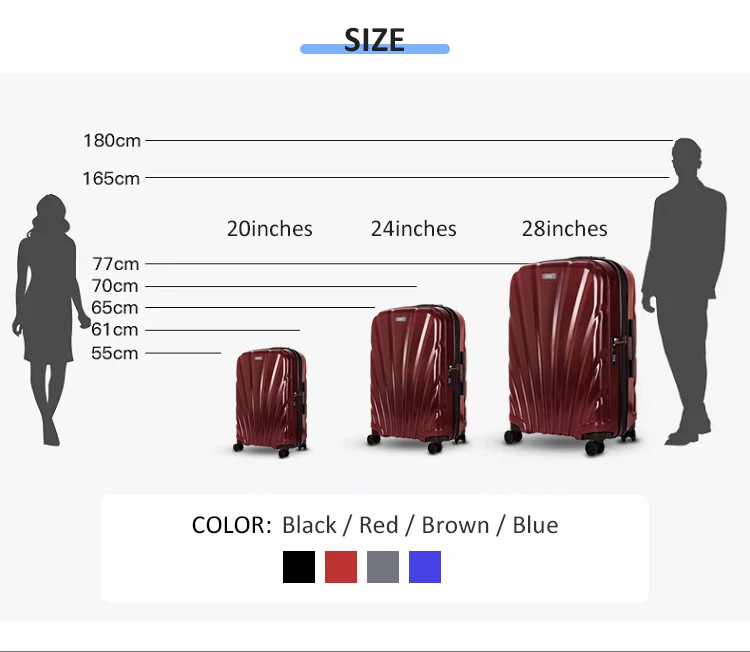 Good Price Complete Size Specifications Travelling Bags Hard Shell