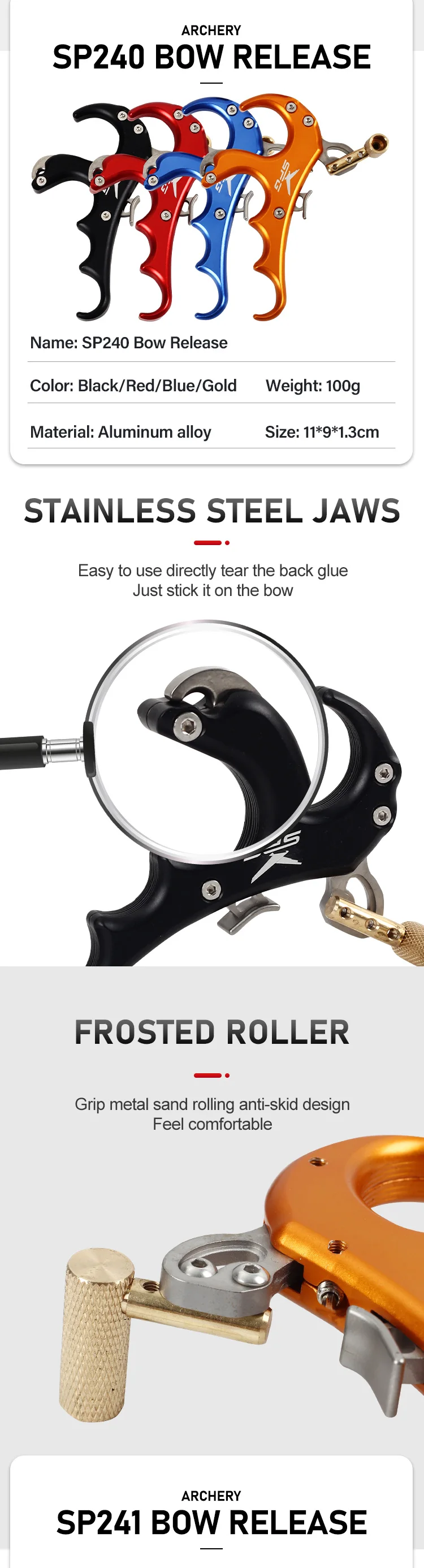 Spg Compound Bow Release Aid Archery Accessories Kit Professional