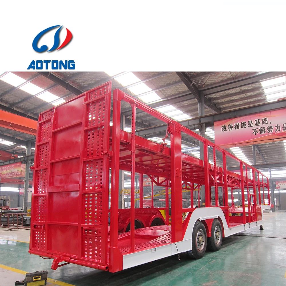 2 Axles Vehicle Transport Car Carrier Truck Trailer for Sale