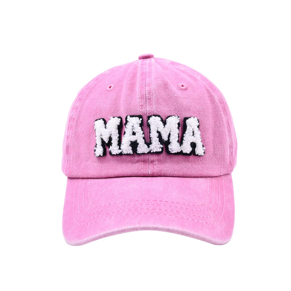Мыть хлопок новинка I Love MAMA вышитые бейсболки Проблемные остроконечные открытый рваные козырек для женщин с принтом тай-дай напечатанными буквами