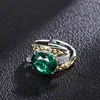 Bague Nano verte, taille ouverte