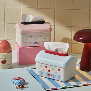 New & Stylish Modern Design Cute Cartoon Tissue Box High-End Luxury Plastic Paper Tissue Box for Household Living Room