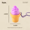 ปุ่มบีบคลายเครียดรูปไอศกรีมสีม่วง