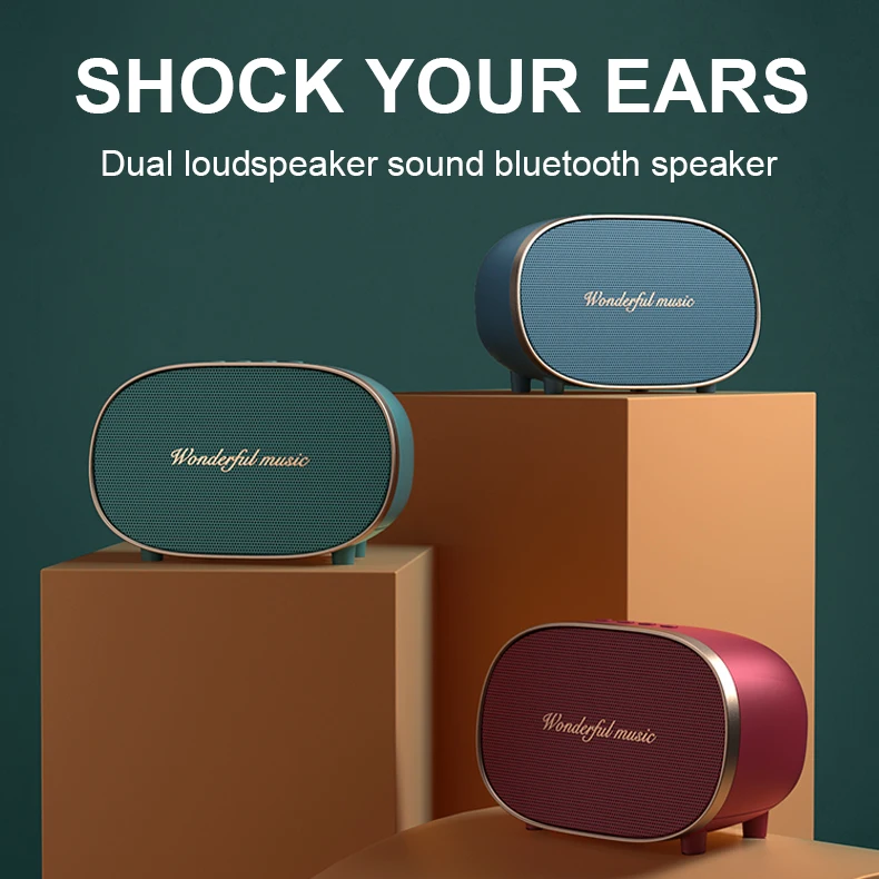 Hi Fi-звук супер бас беспроводная IPX5 уличная стереоколонка портативная Bluetooth-Колонка со светодиодной