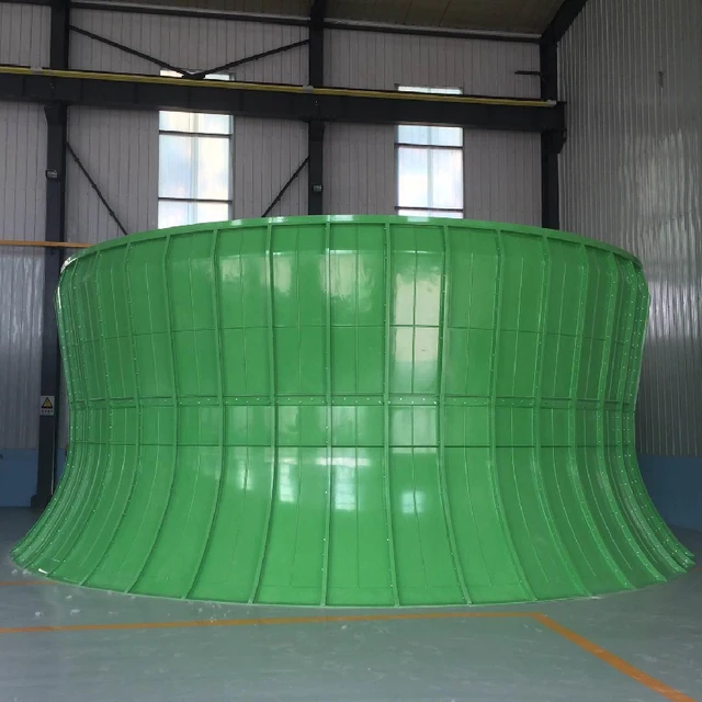 Cooling Tower Fiber reinforced glass, FRP fan stack Cooling Tower FRP hand lay up fan cylinders stack