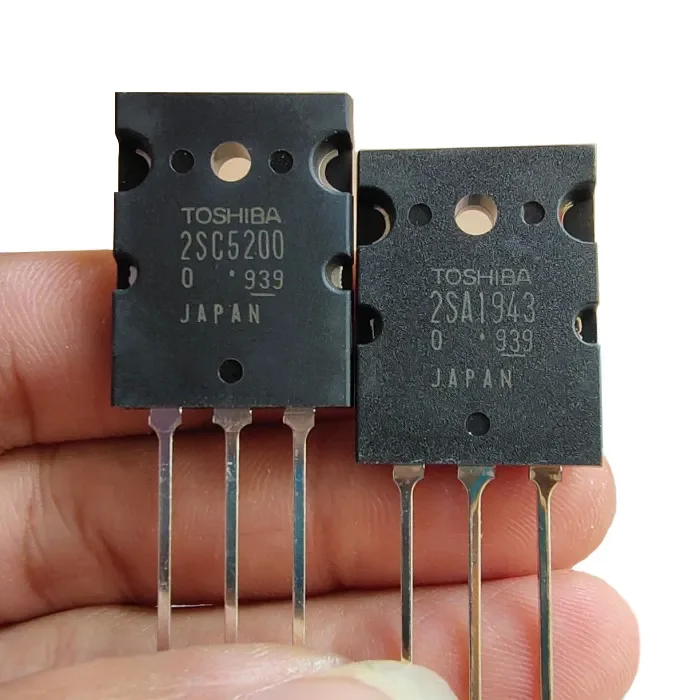 10 Pièces Transistors Audio Puissance 2SA1943 + 2SC5200 - Paire Complète Pour Amplificateurs Haute Qualité