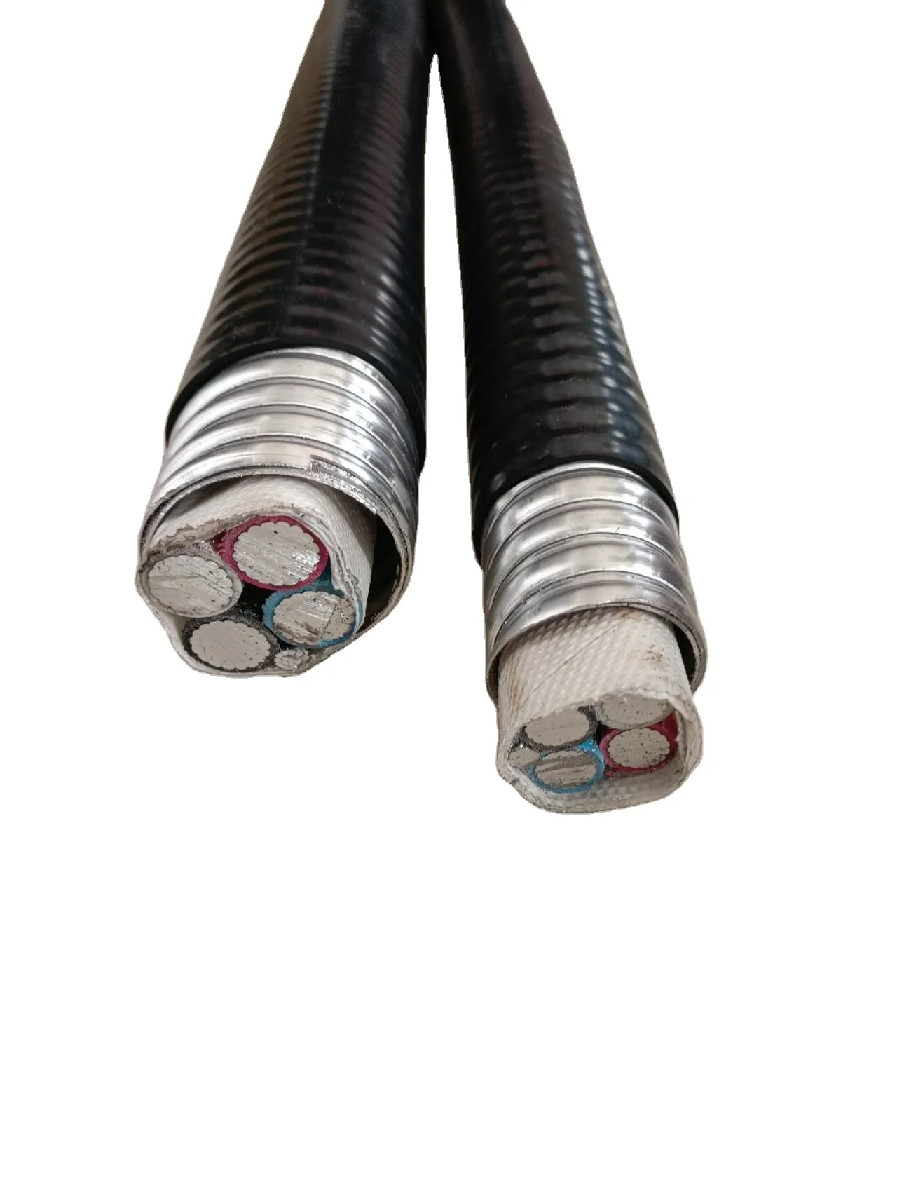 CSA 500 MCM 4C ACWU90 Cable with 1AWG Ground Wire  XLPE SUN RES PVC Jacket Black