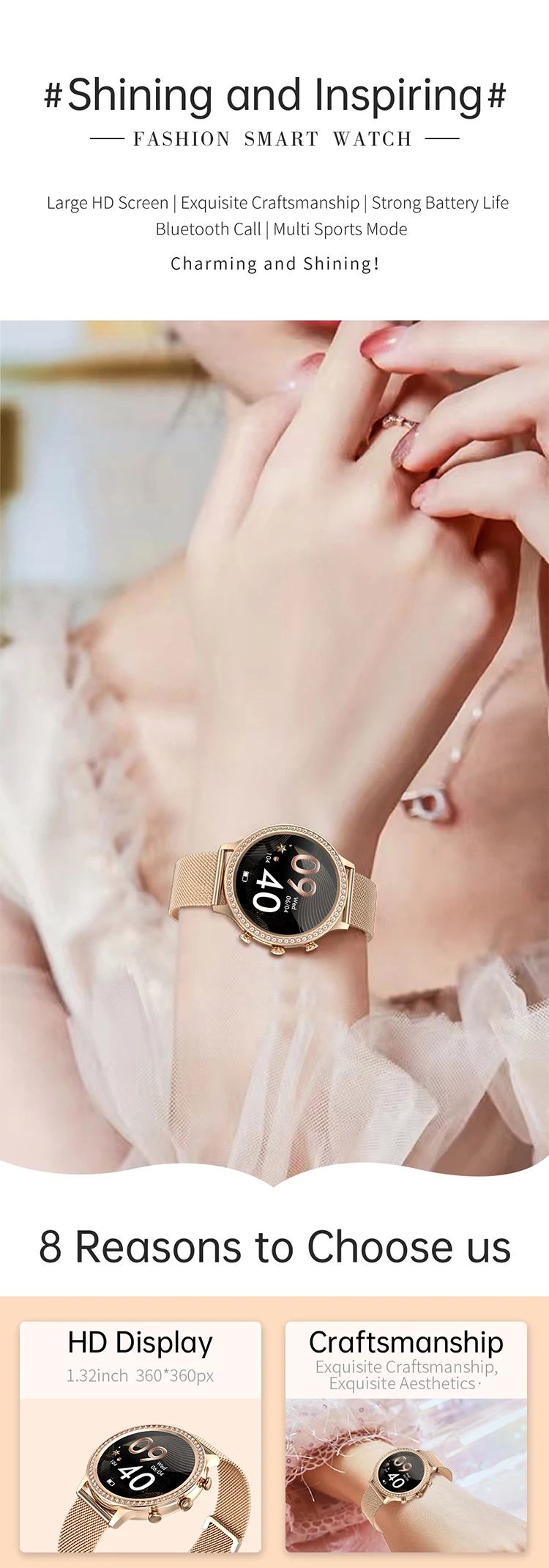 Welcome OEM Order, Factory Whole Selling 2025 I70 Relojes Smartwatch 1.32inch Heart Rate Blood Oxygen Detection Bt Talk Multiple Sports Modes Smart Watch For Women - Buy Menstrual Cycle Reminder blood Oxygen Measurement heart Rate 2025 Smart Watch Smart Watch For Women relojes Smart Watch