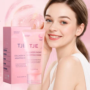 Private Label Niacinamide Collagen Night Wrapping Gel Mask Hydrolyzed Collagen Enhance Elasticity Deeply Moisturize Face