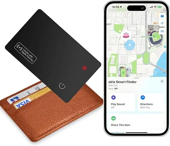 RFID Blocking Card for Travel - Bluetooth Find My Asset Tags and Labels NFC Signal Blocker & Wireless Charger