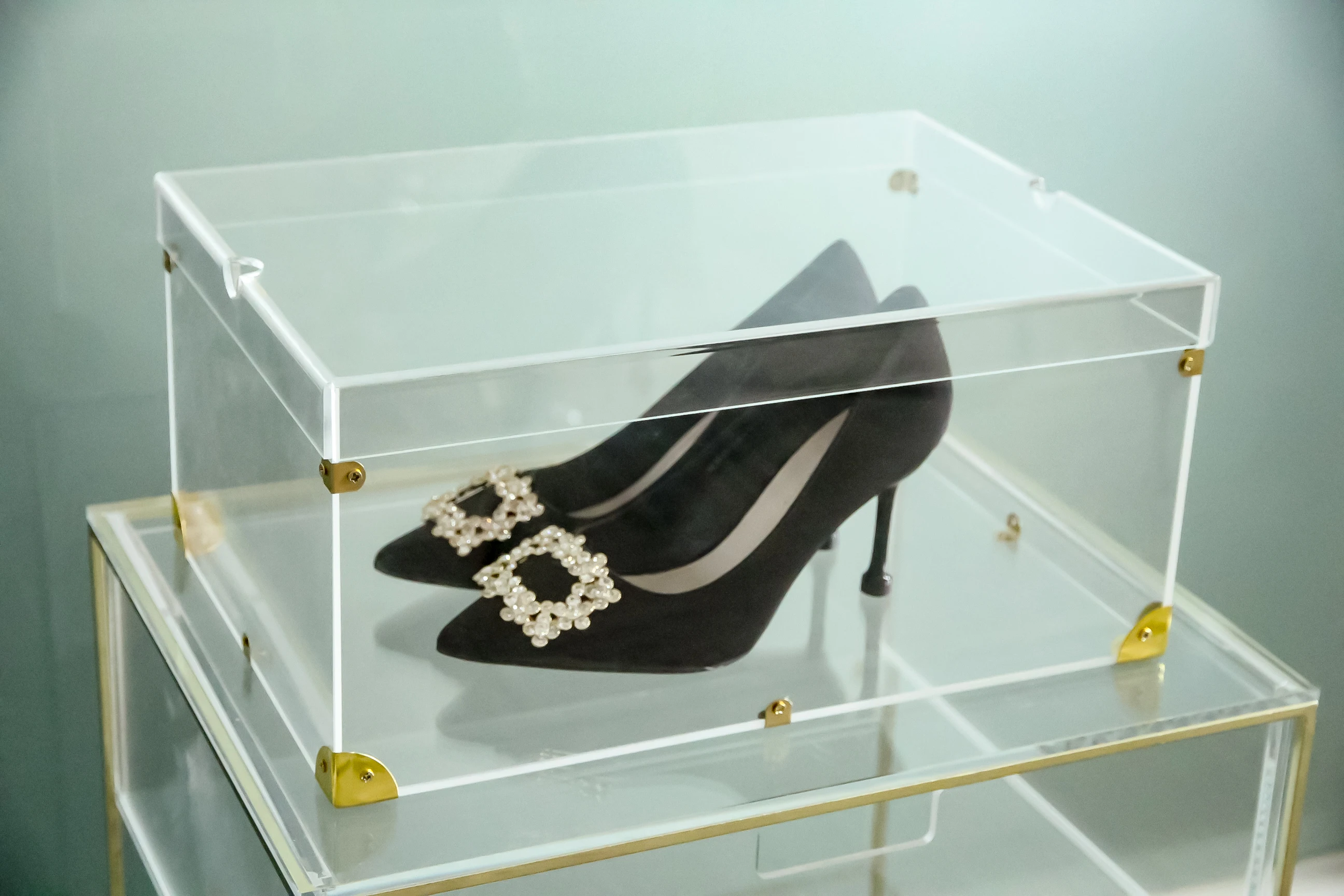 Transparent Detachable Luxury Woman Shoe Box Acrylic High Heels