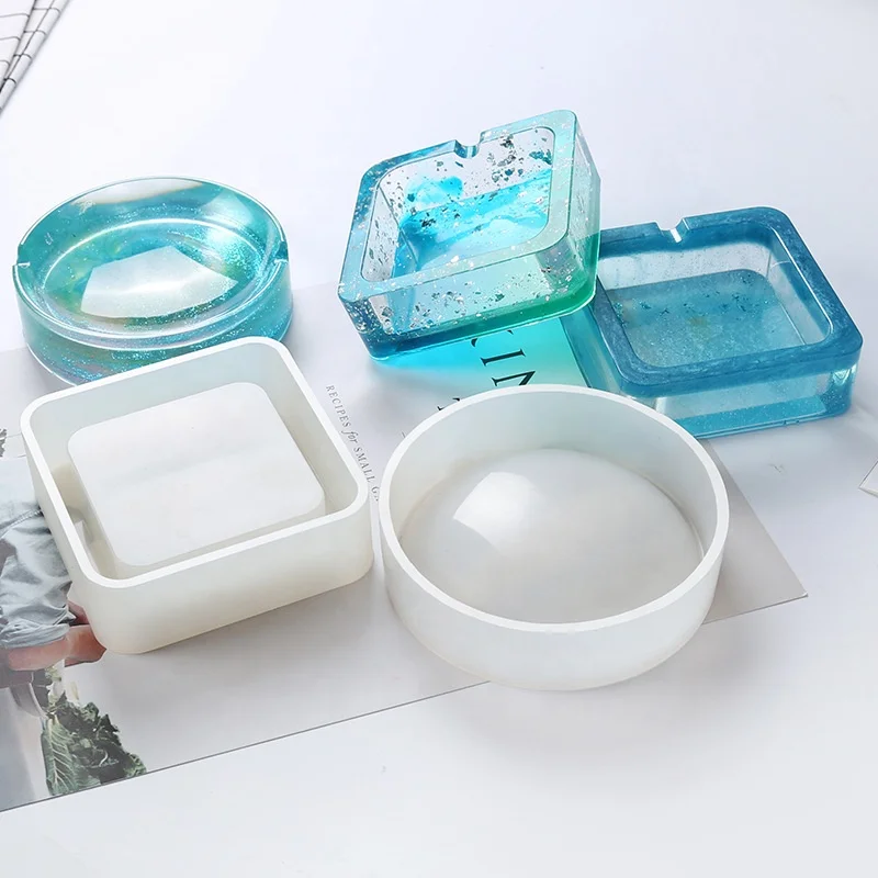 Diy Pot Mold Ashtray Coaster Flexible Silicone Epoxy Resin Jewelry Craft Clay Resin Pot Molds Jewelry Making Finding Tools Buy New Transparent Silicone Round Square Ashtray Mould Diy Epoxy Jewelry Mold