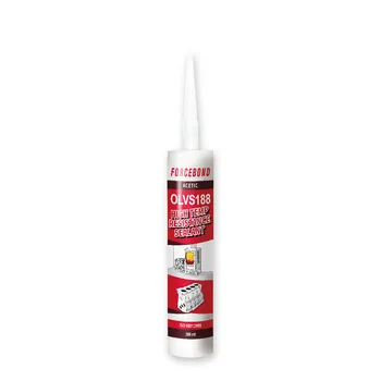 Sale construction materials red high temperature 1200c acetic silicone adhesive for firestop