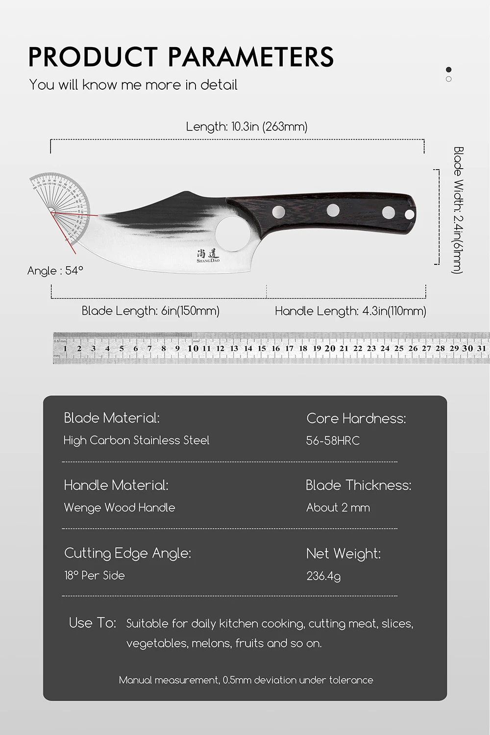 Ausbeinmesser Aus Rostfreiem Edelstahl Mit Lederscheide_voghion.com