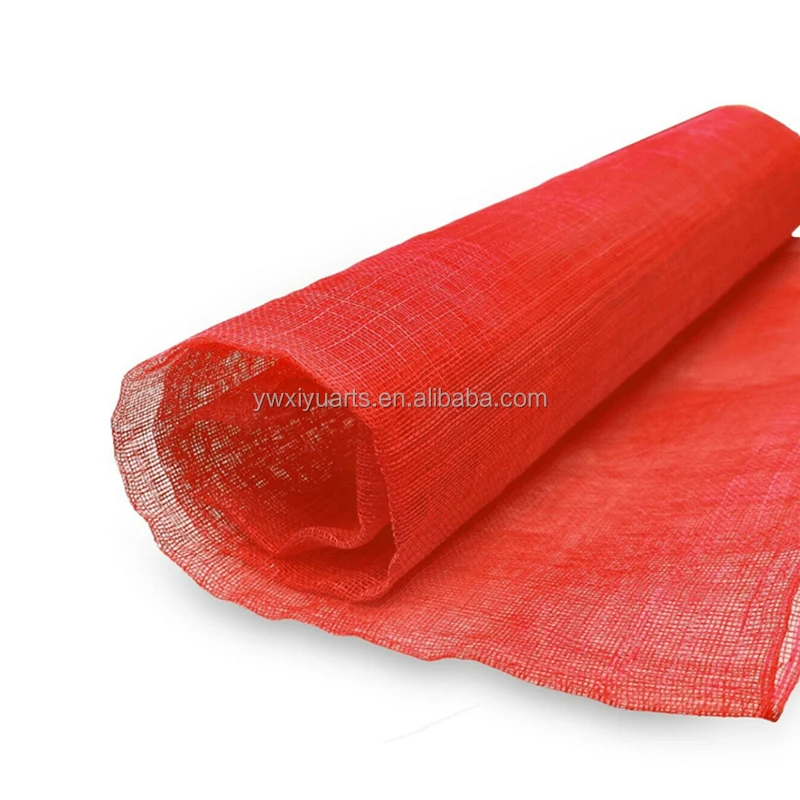 Factory Wholesale Dyed Sinamay Fabric (Plain Weave 90cm Wide) for Millinery Hats-Trade Assurance Payment