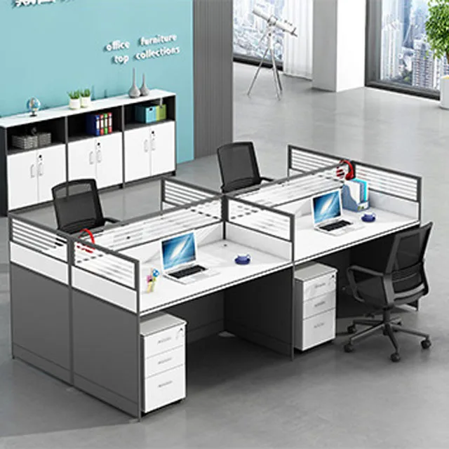 6 Seater Office Desk Workstation Cubicles L Type Workstation Work ...