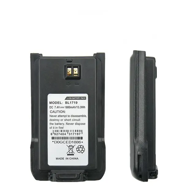 BL-1719 Industrial 7.4V Li-ion for Hytera Radio Battery -1650mAh, IP54 Waterproof, -20℃~60℃ Operating Temp