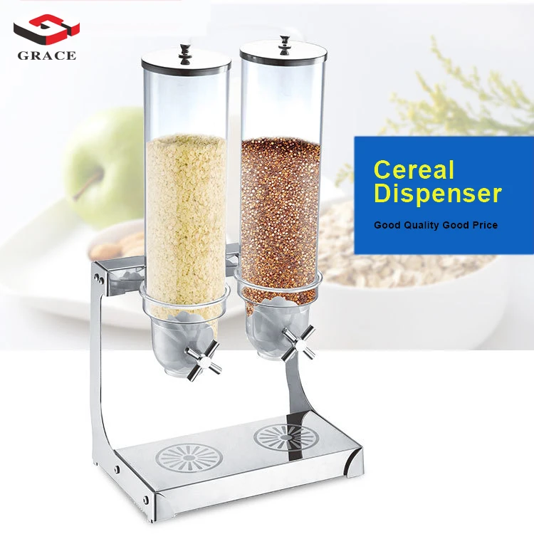 Wholesale Stainless Steel Cereal Dispenser For Buffet Double Cereal Dispenser For Sale Buy