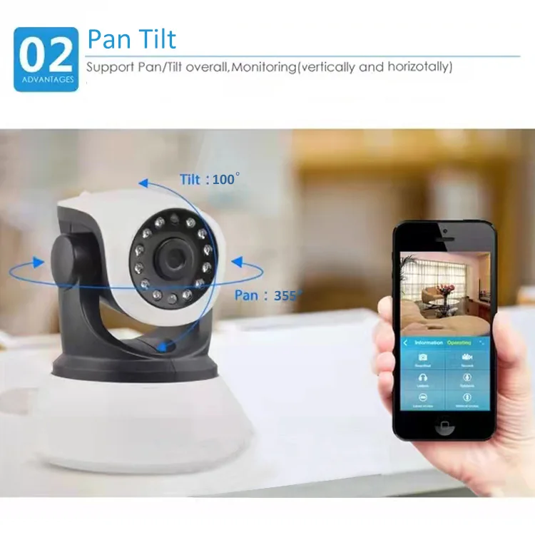 2.0 Megapixels Wifi Pan &tilt  IP Camera Camhi Pro  Home Security Surveillance CCTV Wireless