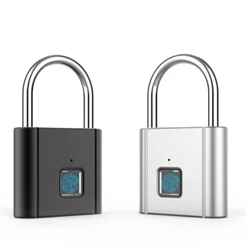 Fingerprint Padlock, Smart Padlock Fingerprint Lock, Keyless Biometric Lock Suitable for Luggage, Suitcase