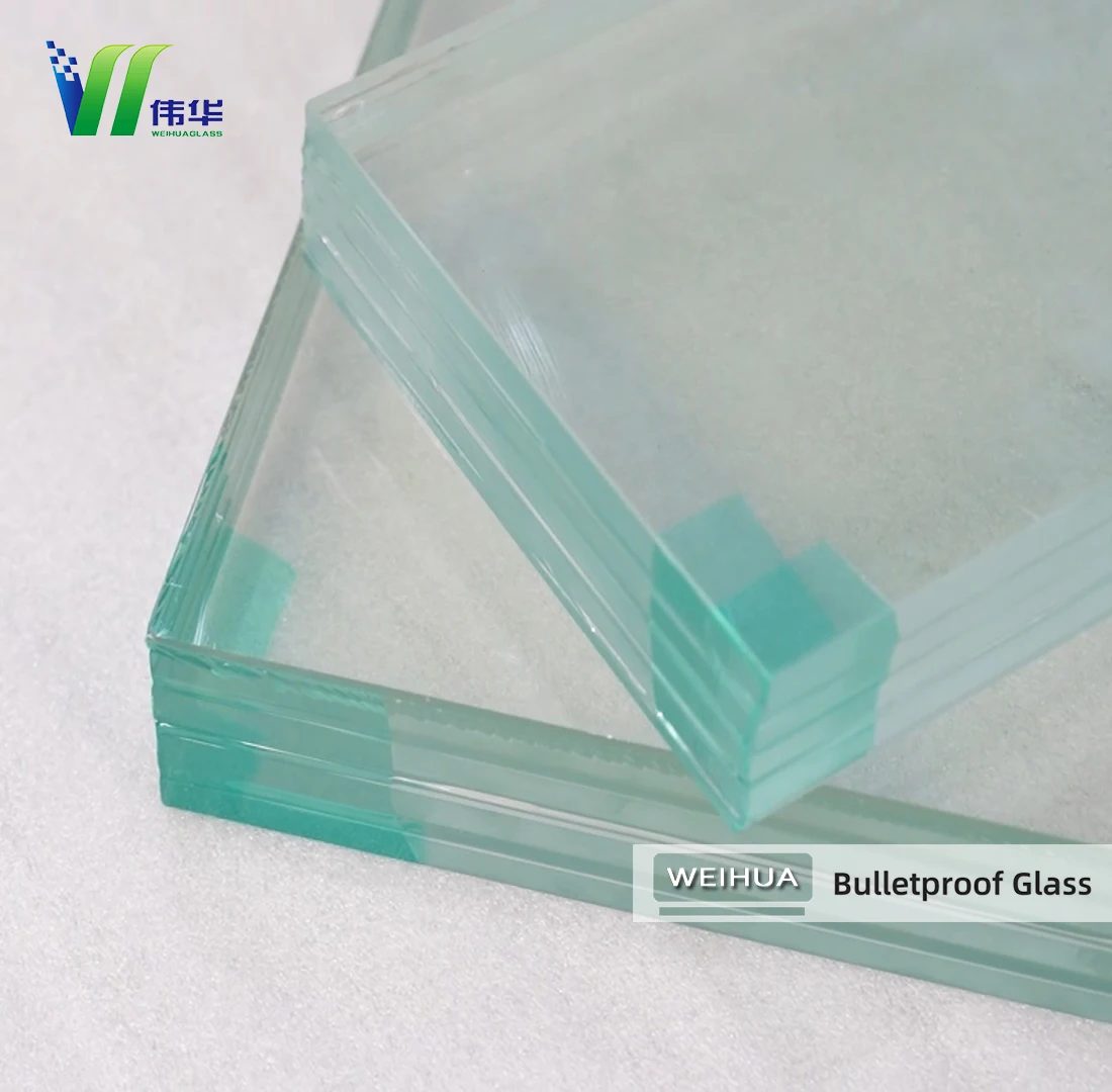 High Security Level Bullet Resistant Impact-resistant glass Laminated Glass for Car Bank Window Armored Vehicles