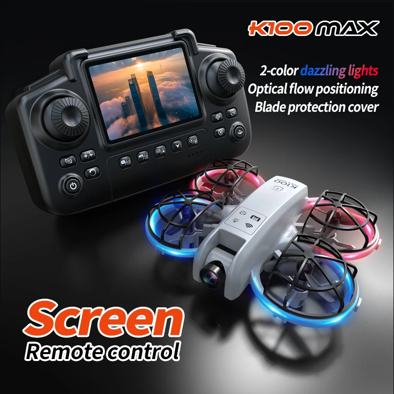 Drone dengan kamera HD FPV WiFi, pesawat nirawak Mini tahan ketinggian,  Quadcopter RC lipat otomatis sudut lebar 4K/ 1080P
