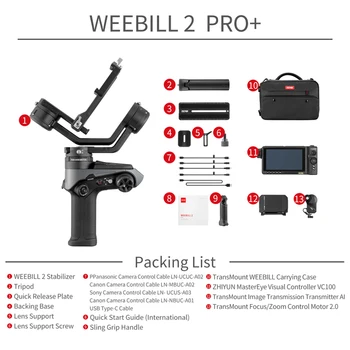 ZHIYUN Weebill 2 Camera Gimbal Stabilizer 3-Axis Handheld Gimbal with Touch Screen for Camera DSLR Cameras Hot Selling detail image