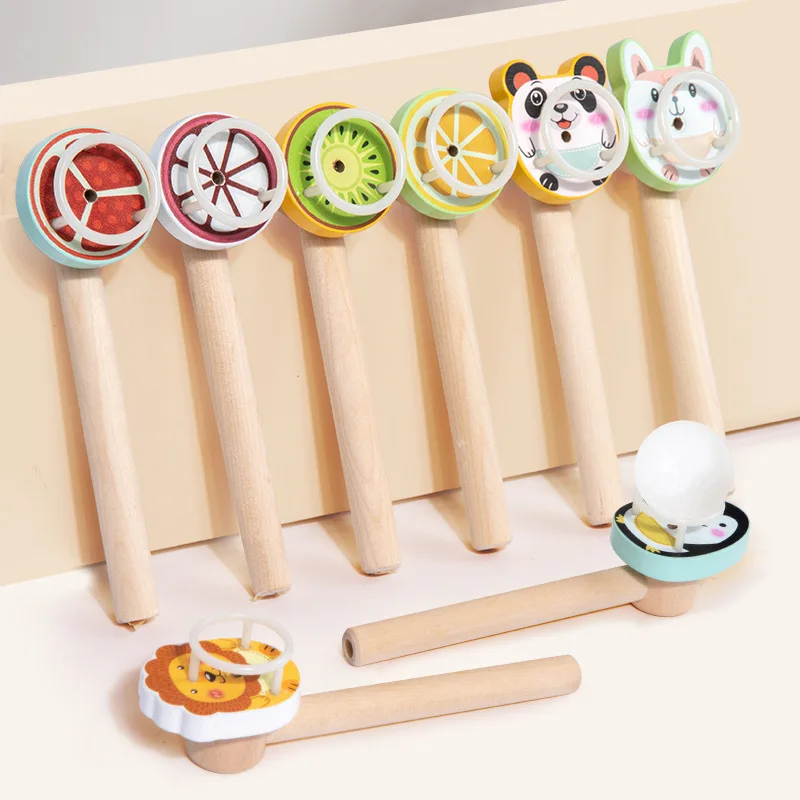 Jouet en bois personnalisé de jeu de souffle — jeu éducatif précoce pour développer la capacité pulmonaire et la motricité orale, entraînement sensoriel avec balle flottante en bois pour enfants