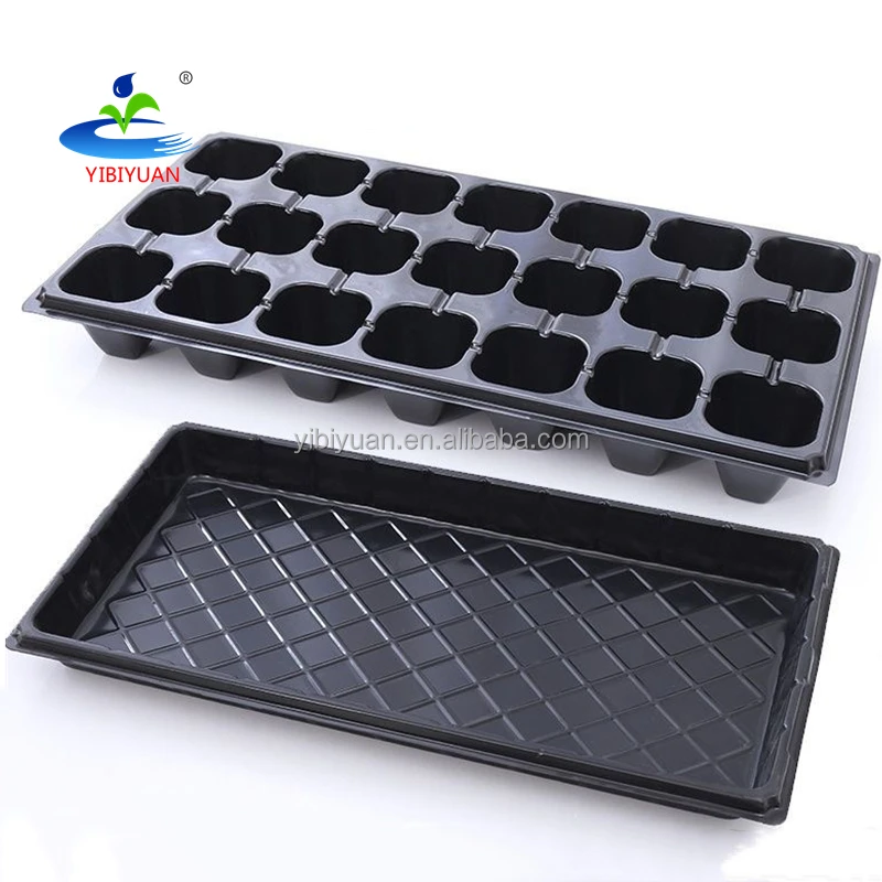Thick Plastic 10×20 Flat Seedling Tray 200 Holes Starter Nursery Tray with 288 Cells for Garden Kit Seeding