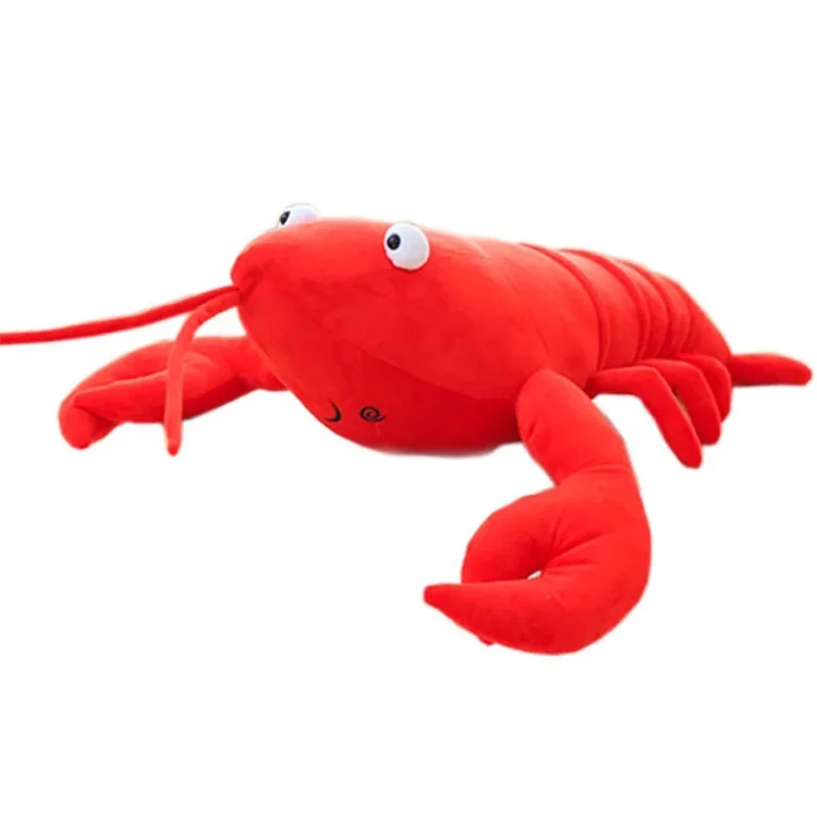 Factory Wholesale Soft Realistic Red Lobster Stuffed Animal Toy Cute Creature Plush for Kids Carnival Gifts