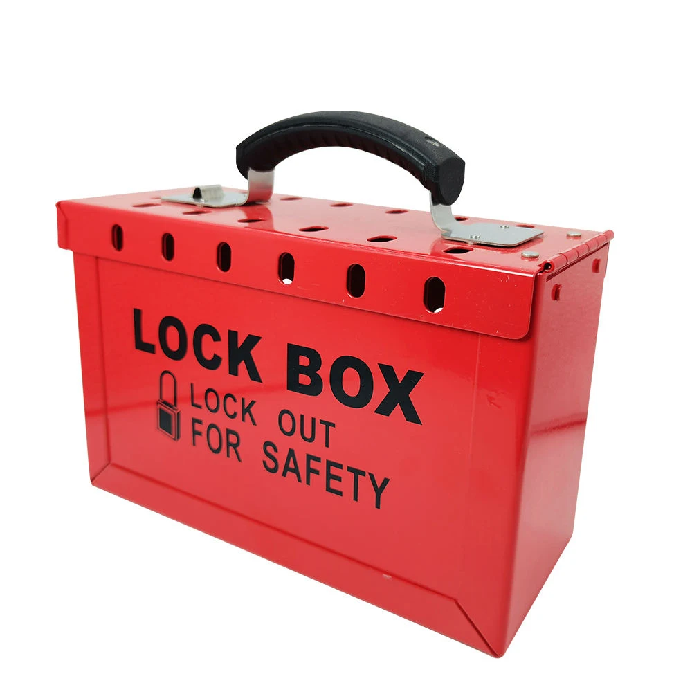 Stackable Locking Container With 12 Padlocks for Positioning Lockout Tagout Kit Lock Box for Keys Box With Combination Lock