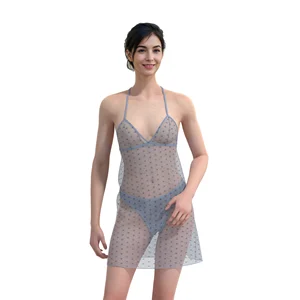 New Summer Women's Comfortable Sexy Romantic Printed Lace Embroidery Sleeveless Extra Long Nightgown Bathrobe Breathable Quick