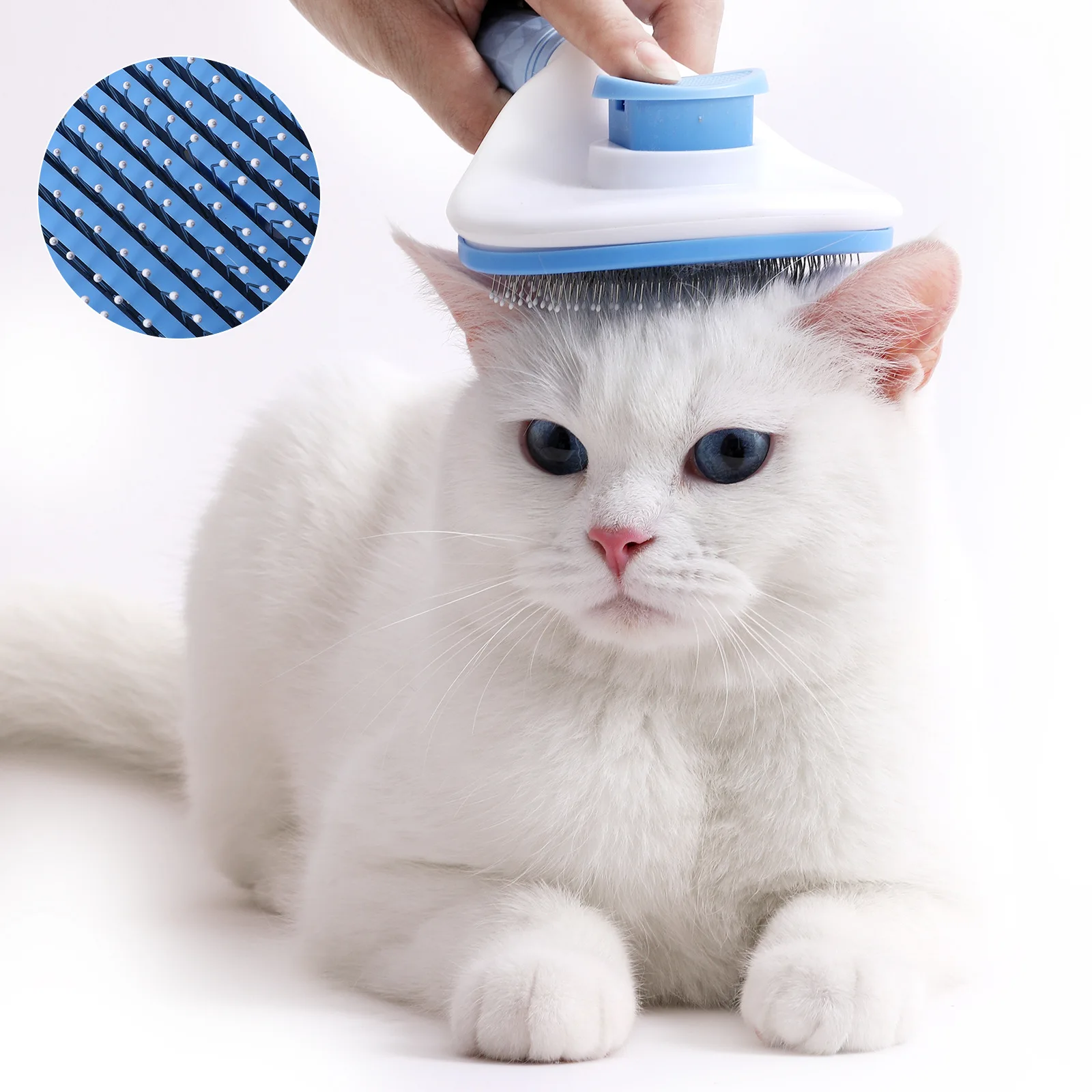 Magic Blue Color Deshedding Cat Brush Horse Hair Remover Fur Comb Dog Massage Pet Grooming Comb