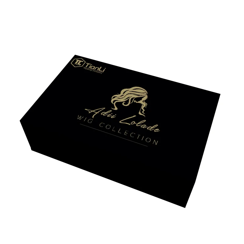 Digital Printing Folded Magnetic Paper Box  Best Selling Luxury Wig Hair Packaging Box Custom Fashion Hair Accessories Paper Box