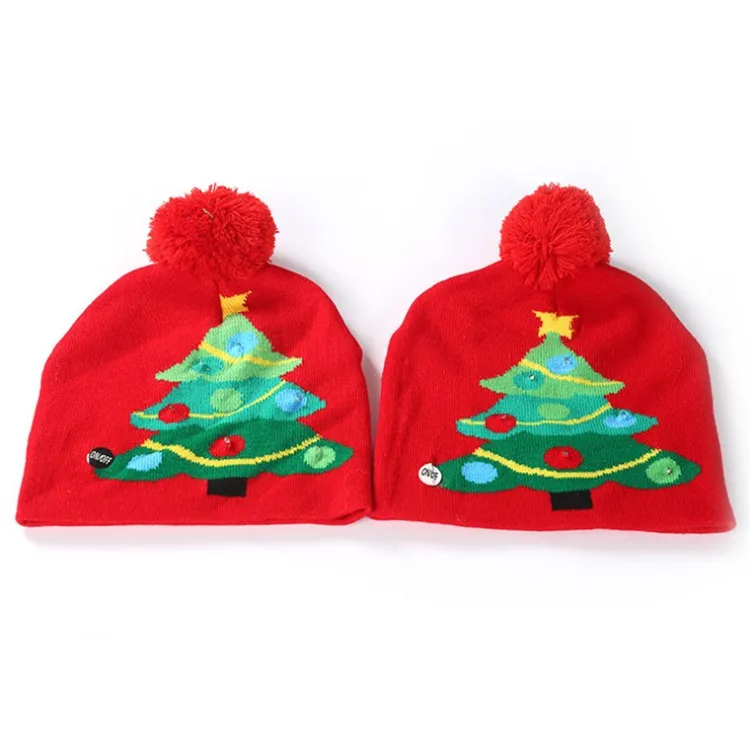 Blue Santa Hat With Christmas Lights 