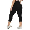 Pantalon de yoga noir grande taille
