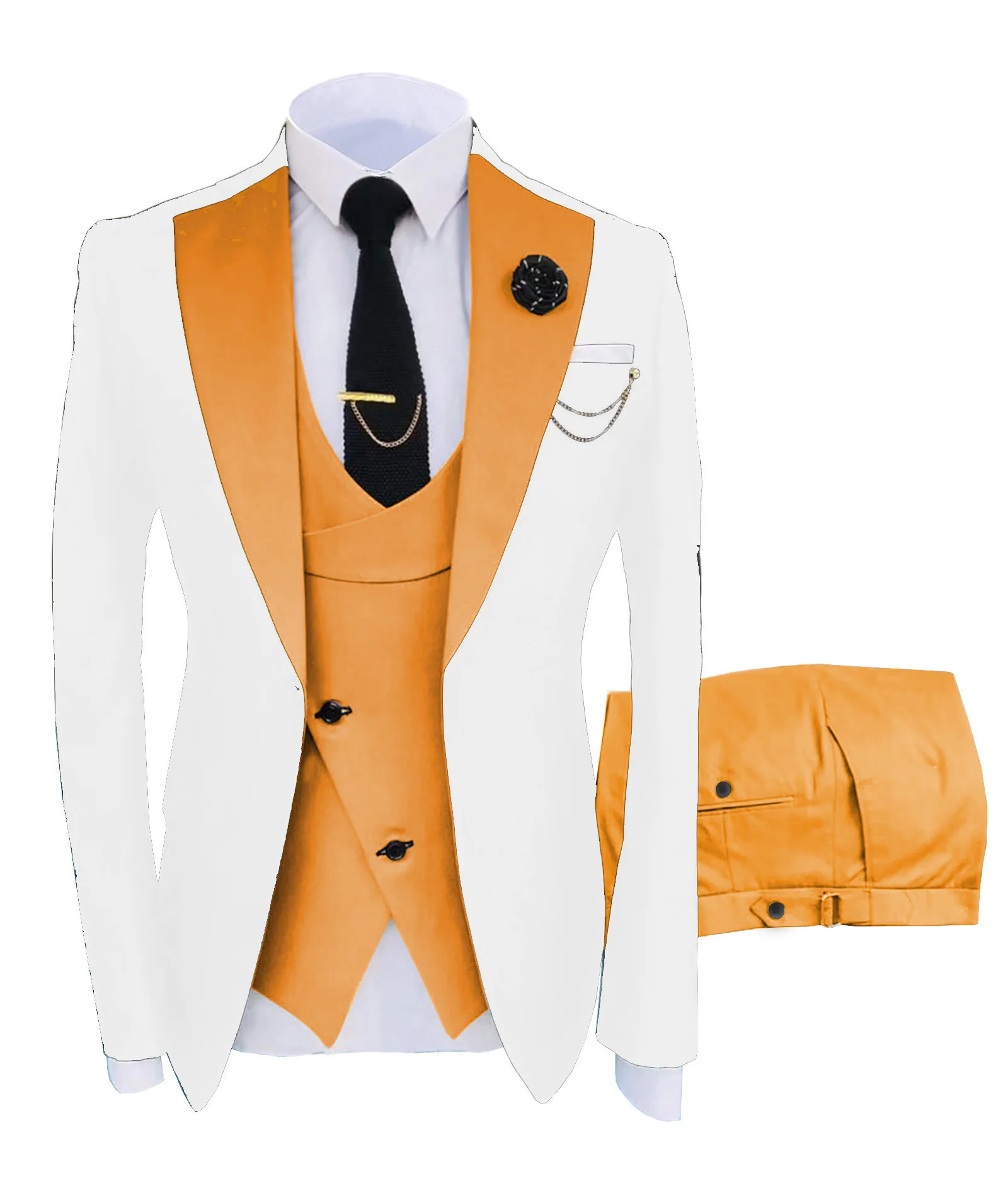 2024 Latest Design Wholesale Men Suits Tailored Suits For Men Wedding Dress 3 Piece(Blazer+Vest+Pant