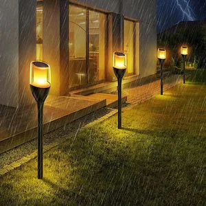 Vertak Waterproof IP65 Led Lawn Light Outdoor Lightweight Torch Solar Lawn Lights with Light Control