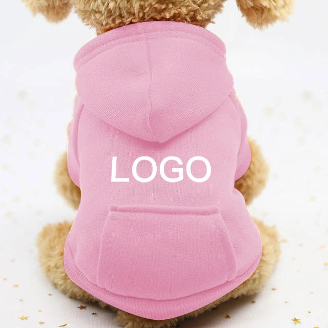 Wholesale Custom Multi Color Comfortable Fleece Dogs Cloth Pet Clothes Blank Dog Hoodie