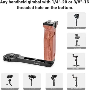 Smallrig Universal Wooden Left Side Handle for Dji Ronin S / Ronin Sc Gimbal Stabilizer W/Cold Shoe -2222 detail image