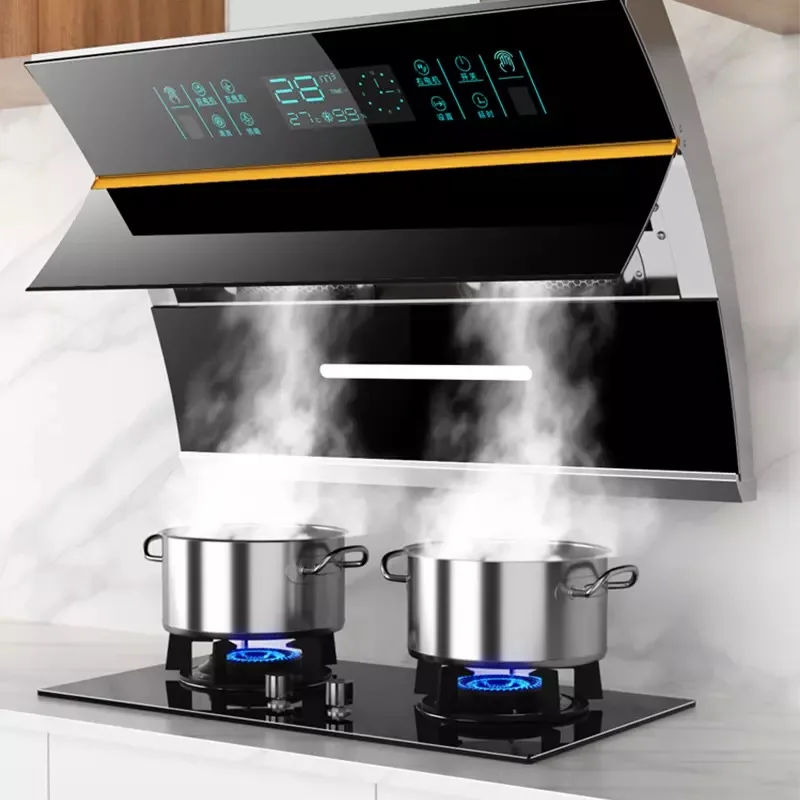 Factory Supplier 90cm Competitive Price electric chimney Customize logo wall mounted screen touch inox range cooker hood 3102425