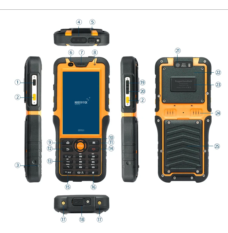 Hugerock S50 Rugged Handheld Pda Waterproof Industrial Mobile Android13
